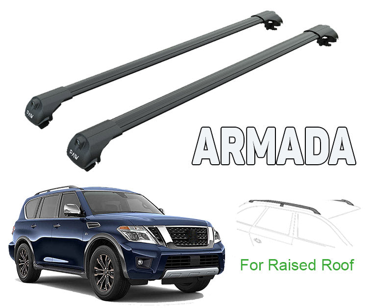 for Nissan Armada Roof Rack Cross Bars Black for Nissan Armada Roof Rack Cross Bars Black